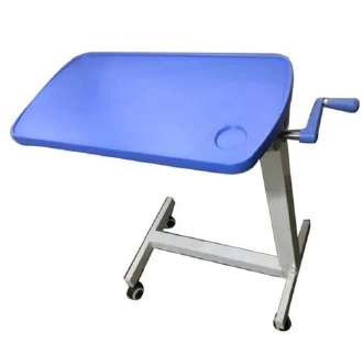 Over Bed Table / Cardiac Table Adjustable by Gear Handle